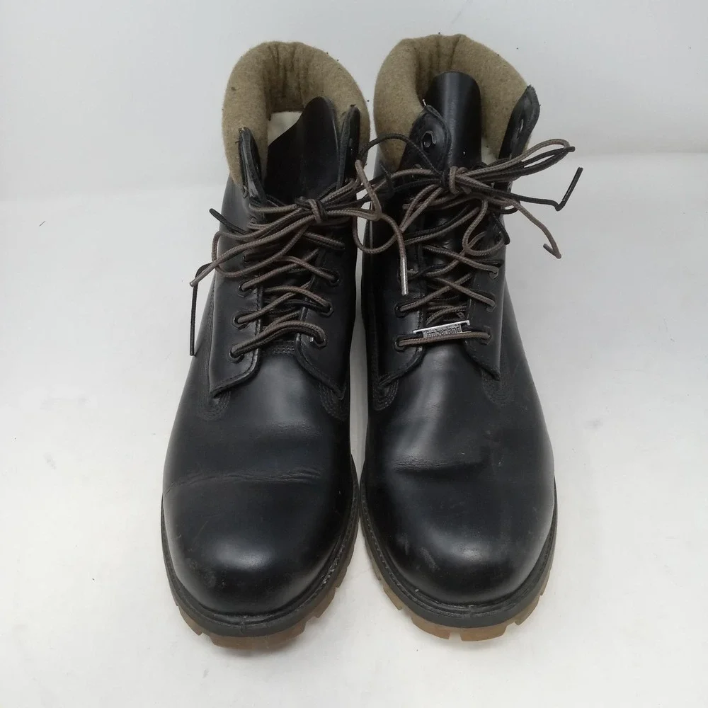 Timberland Boots Mens Size 13 Black Leather Hainsworth‎ Insulated Winter Snow